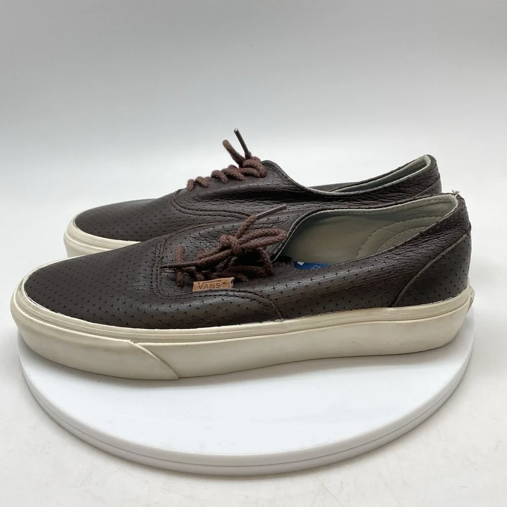 Vans Sneakers Mens 8 Era Decon‎ 721454 Brown Leather Ultracush Casual Shoes